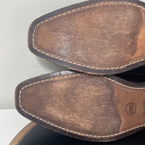 Johnston Murphy Shoes‎ Men 10.5 Henrick Plain Toe Black Full Grain Derby main image 12